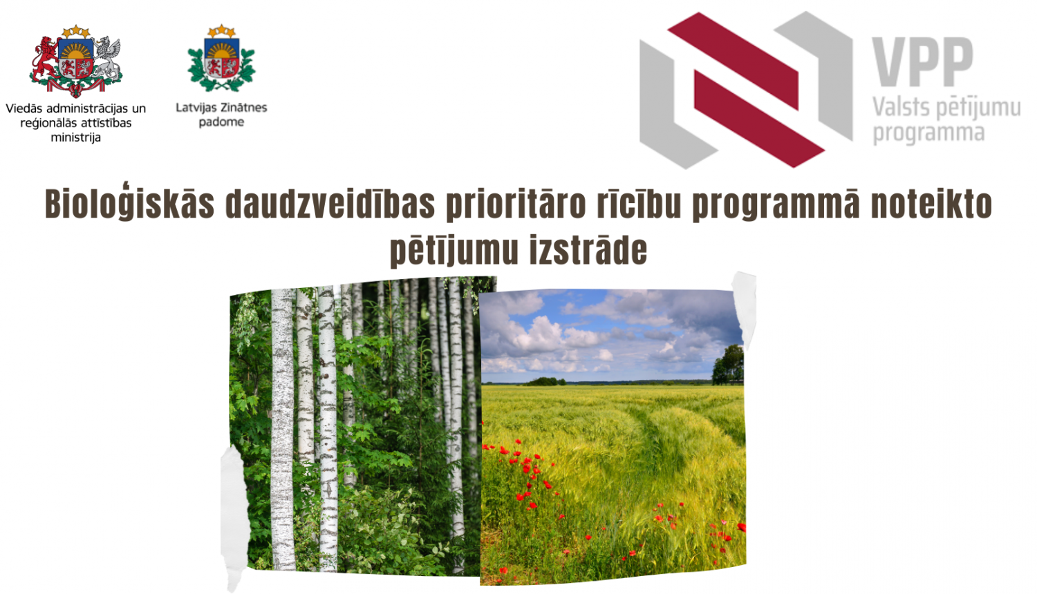 Valsts pētījuma programma Bioloģiskās daudzveidības prioritāro rīcību programmā noteikto pētījumu izstrāde